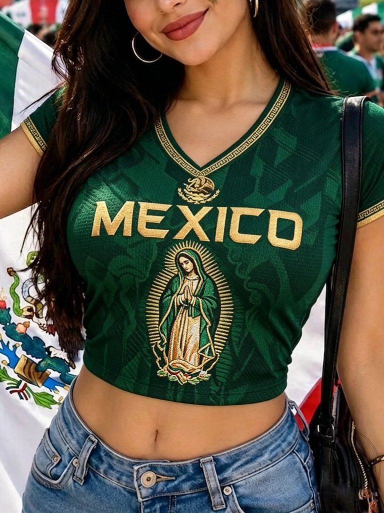 Mexico Our Lady of Guadalupe Virgin Mary Football Jersey 1 Mexico Our Lady of Guadalupe Virgin Mary Football Jersey