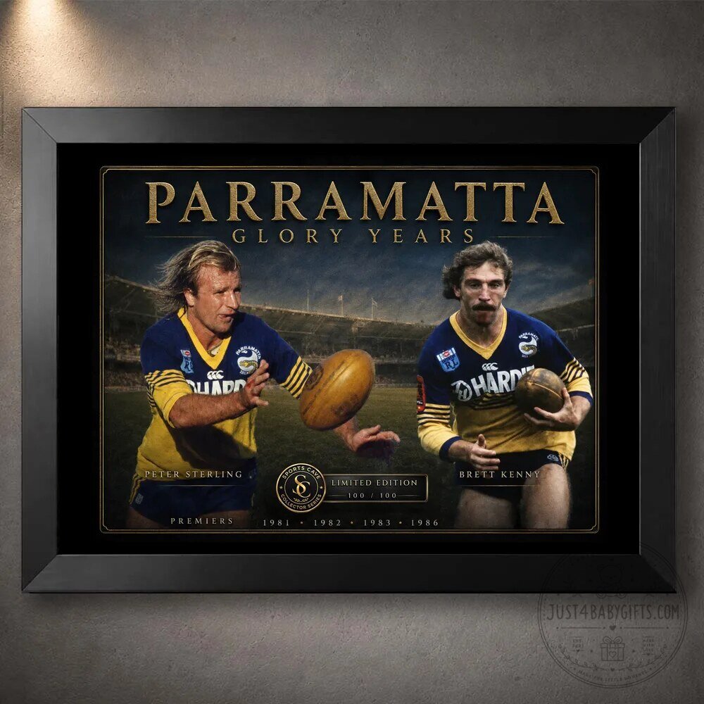 Parramatta Eels Glory Years Peter Sterling and Brett Kenny Rugby League Wall Art