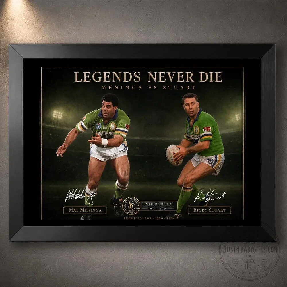 Mal Meninga Ricky Stuart Canberra Raiders Rugby League Legends Wall Art