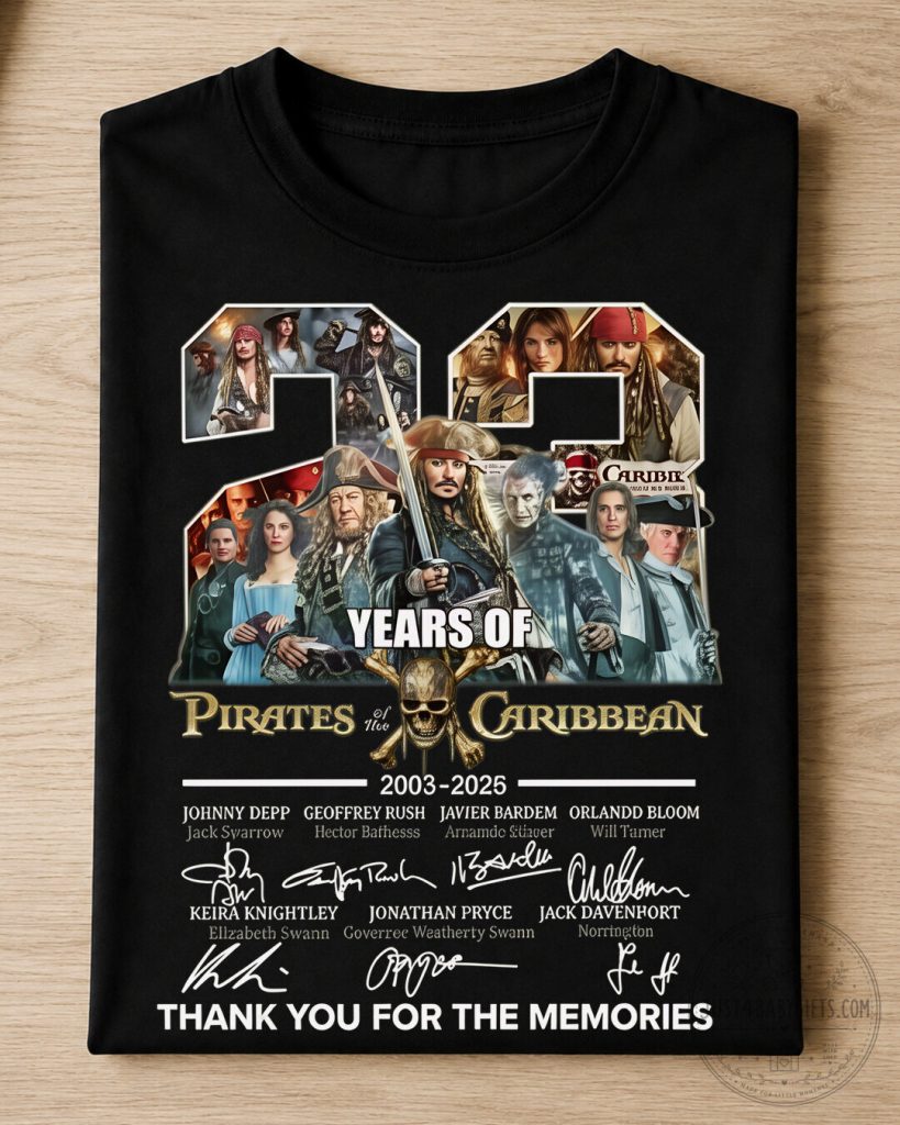 Pirates of the Caribbean Fan Shirt, 20 Years Anniversary Movie T-Shirt 21 Pirates of the Caribbean Fan Shirt, 20 Years Anniversary Movie T-Shirt