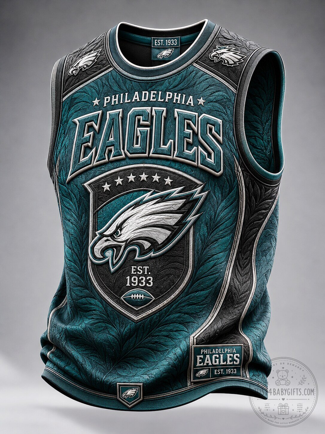 Philadelphia Eagles Football Heritage Design Sleeveless Jersey