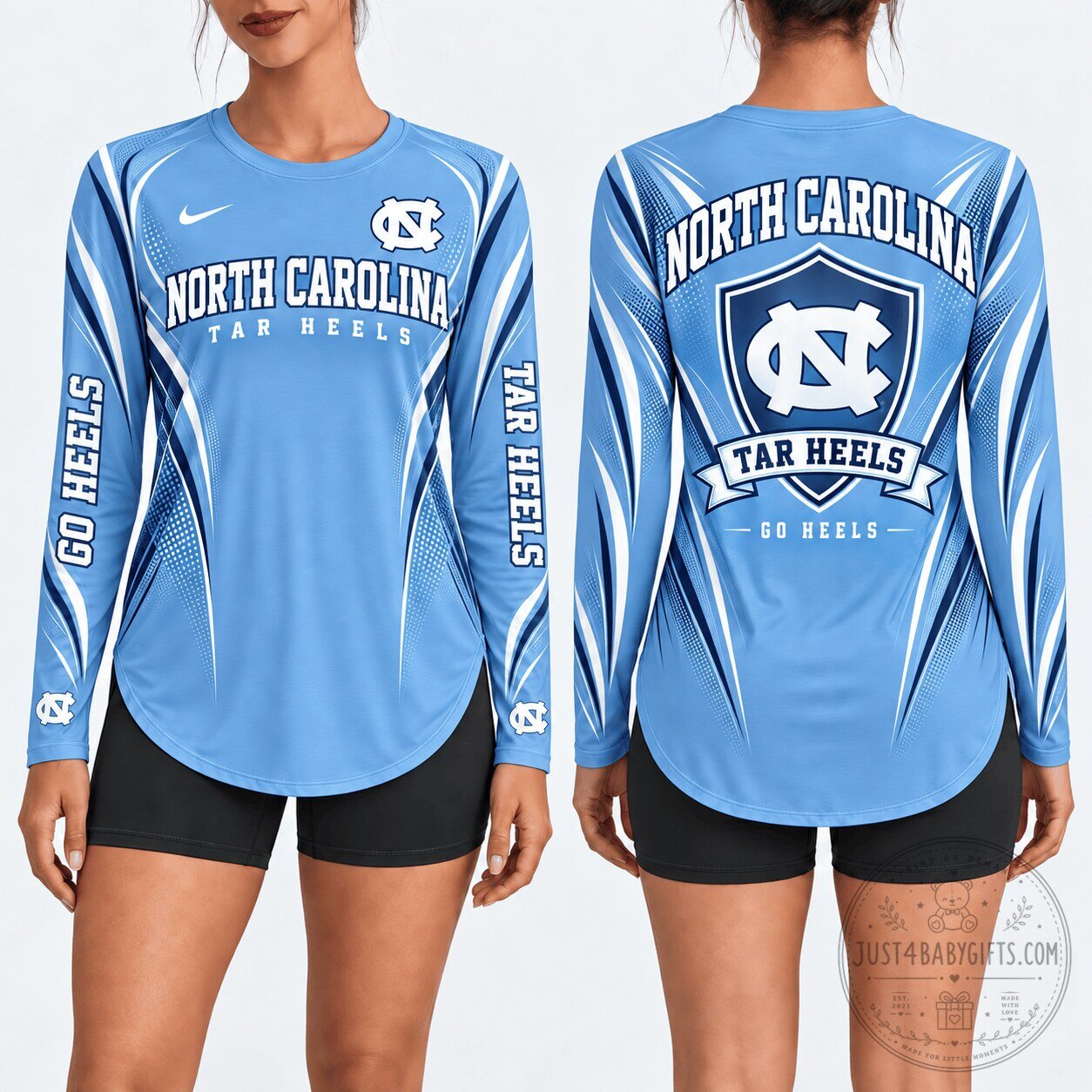 North Carolina Tar Heels Go Heels Long Sleeve Performance Shirt