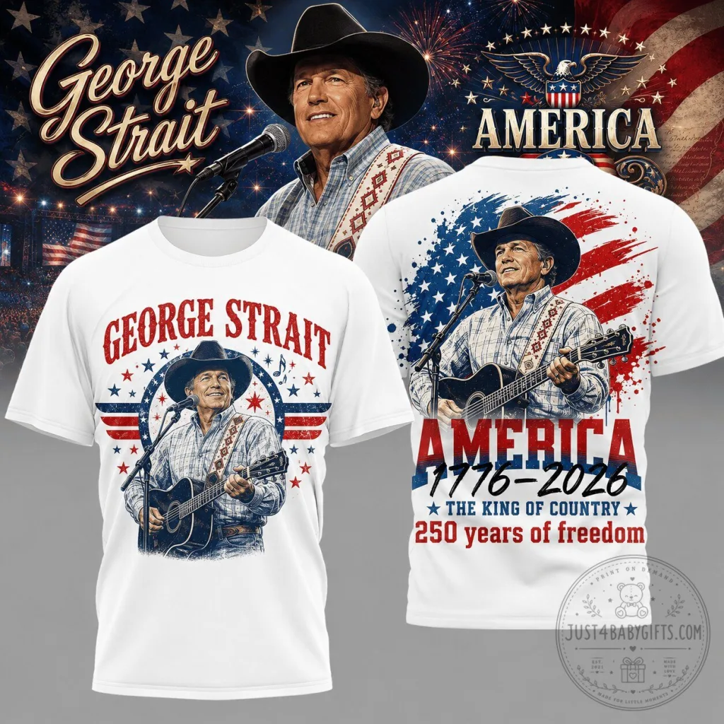 George Strait Country Music Shirt, The King of Country 250 Years of Freedom T-Shirt 22 George Strait Country Music Shirt, The King of Country 250 Years of Freedom T-Shirt