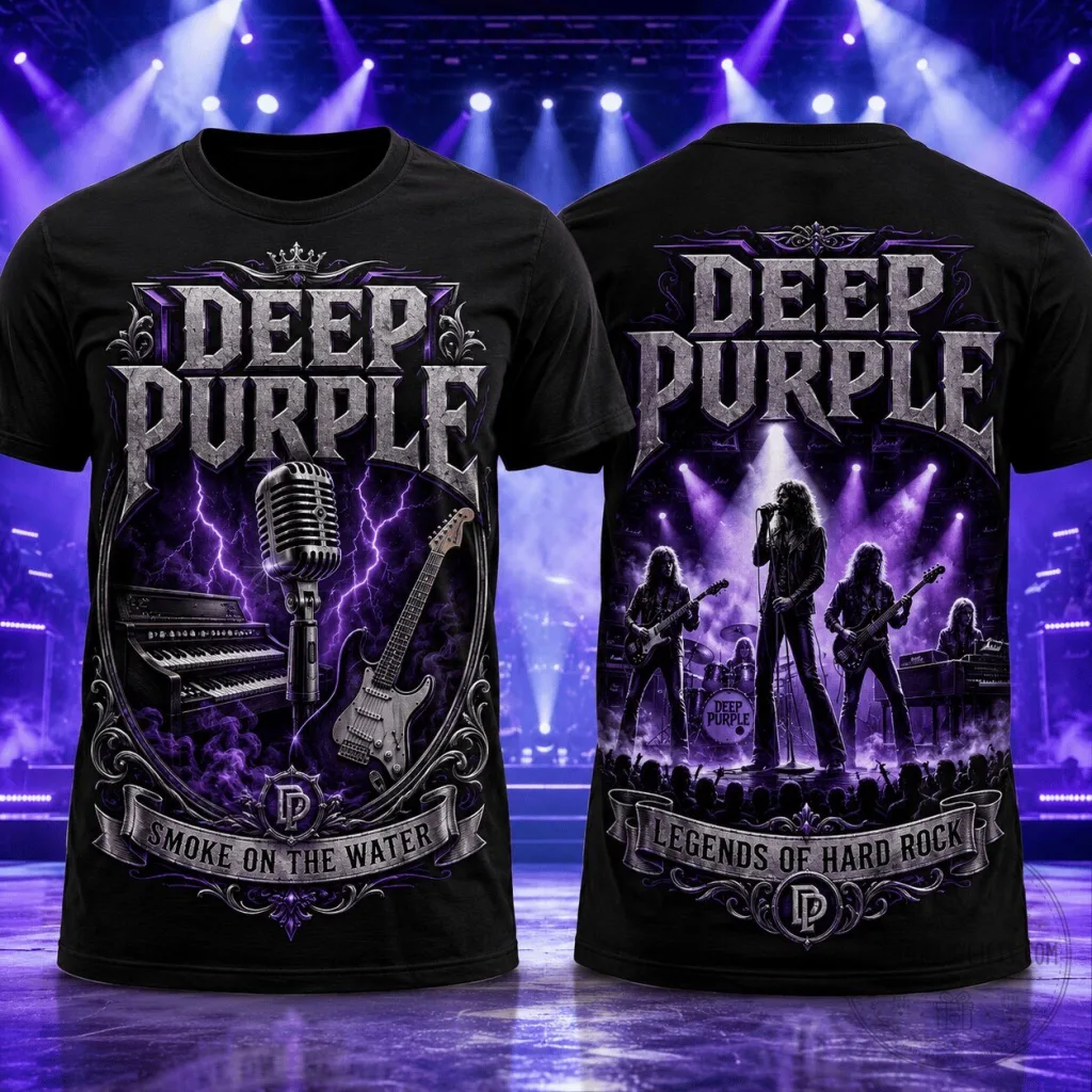 Deep Purple Smoke on the Water Legends of Hard Rock Band T-Shirt 10 Deep Purple Smoke on the Water Legends of Hard Rock Band T-Shirt