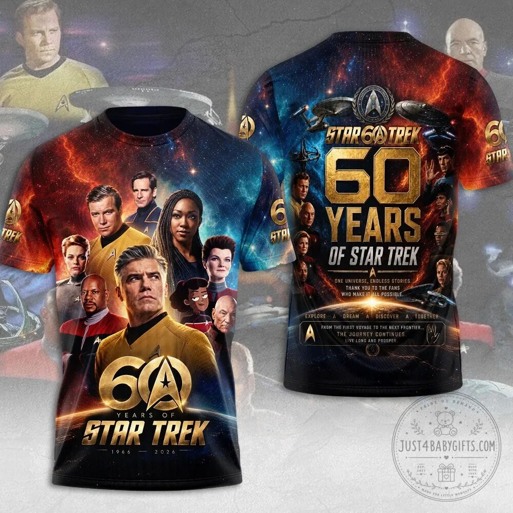 Star Trek 60th Anniversary Live Long And Prosper Science Fiction T-Shirt