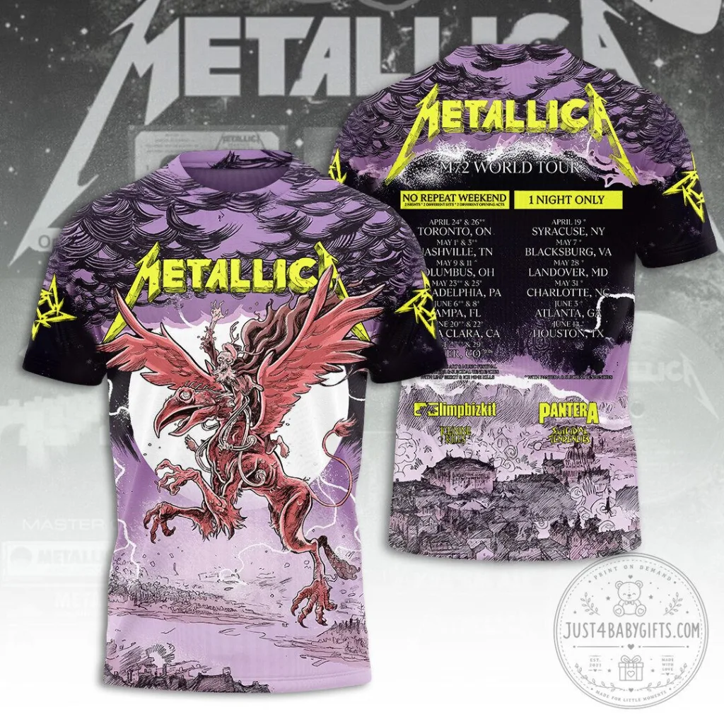 Metallica M72 World Tour 2024 Concert Dates Graphic T-Shirt 3 Metallica M72 World Tour 2024 Concert Dates Graphic T-Shirt