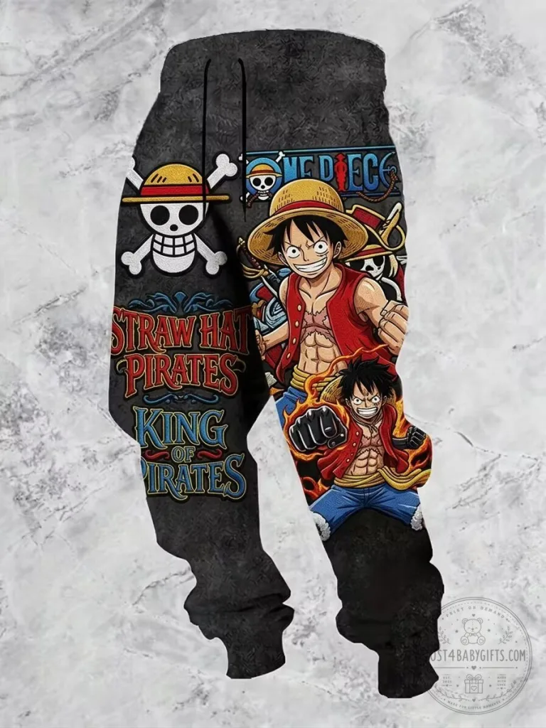 One Piece Monkey D. Luffy Straw Hat Pirates King of Pirates Anime Pants