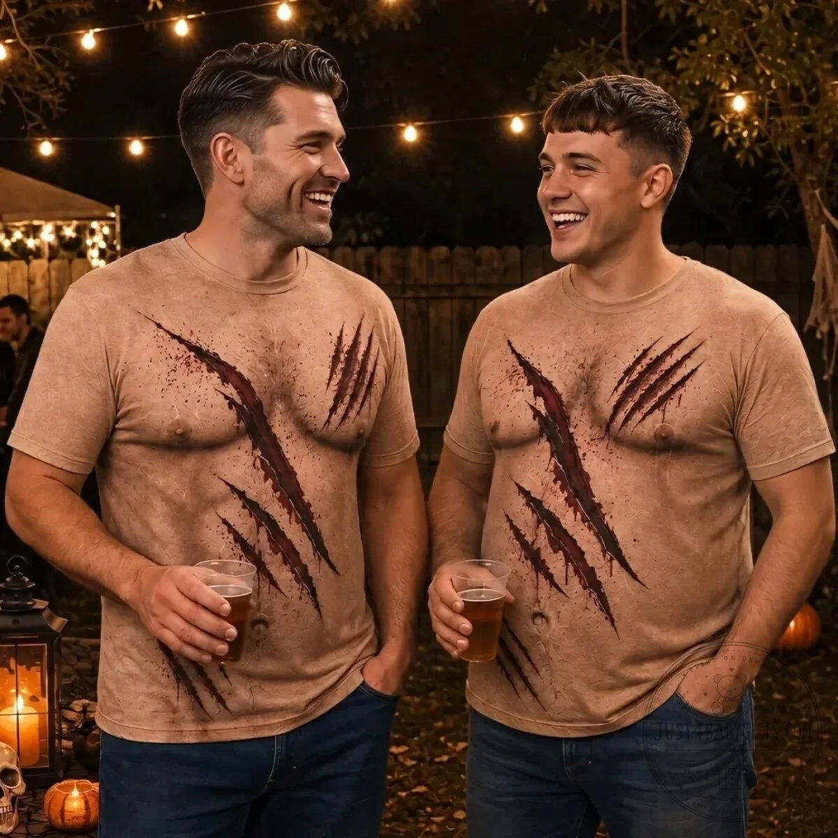 Funny Halloween Shirt Ripped Chest Wolverine Claw Marks T-Shirt 12 Funny Halloween Shirt Ripped Chest Wolverine Claw Marks T-Shirt