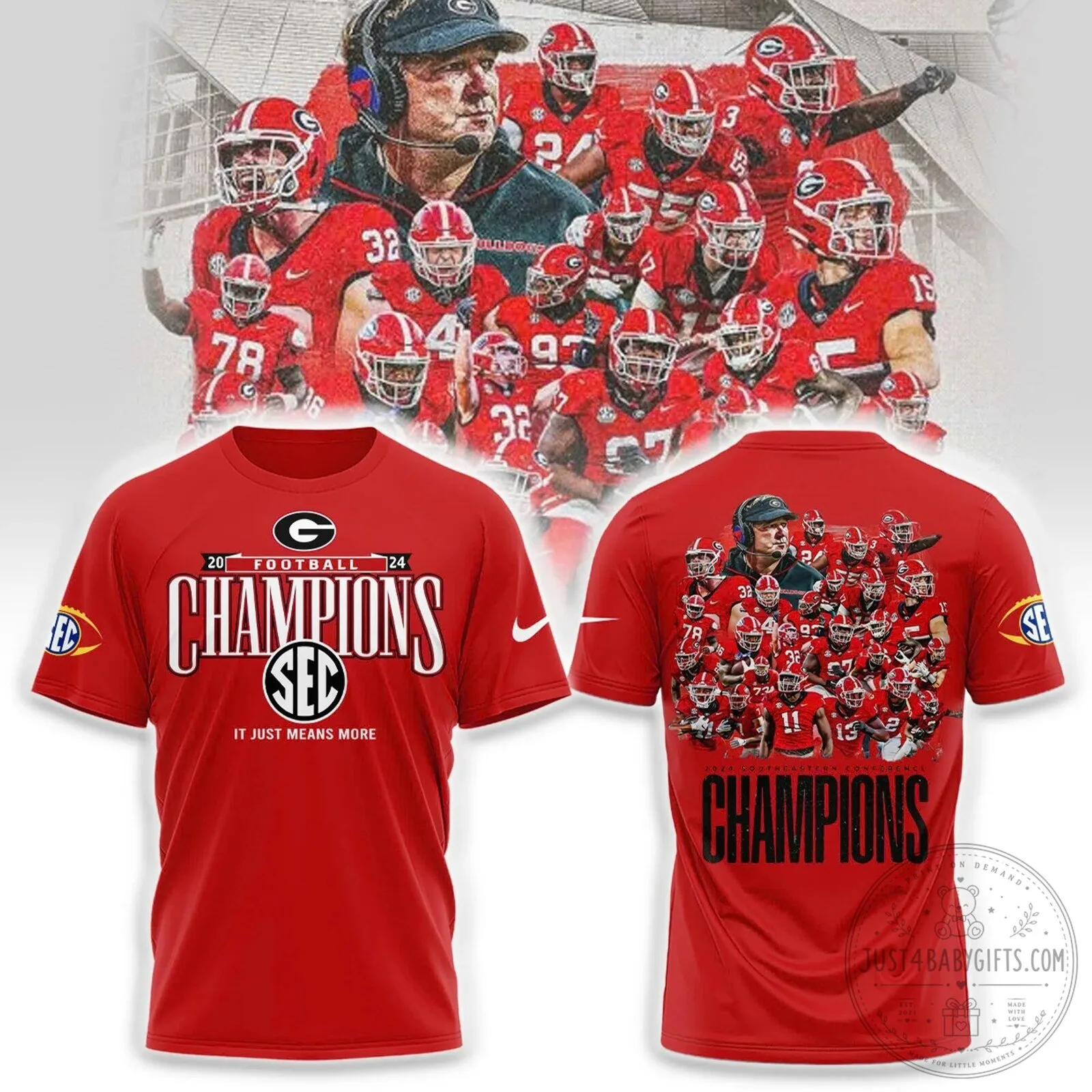 Georgia Bulldogs Football 2024 Southeastern Conference Champions T-Shirt