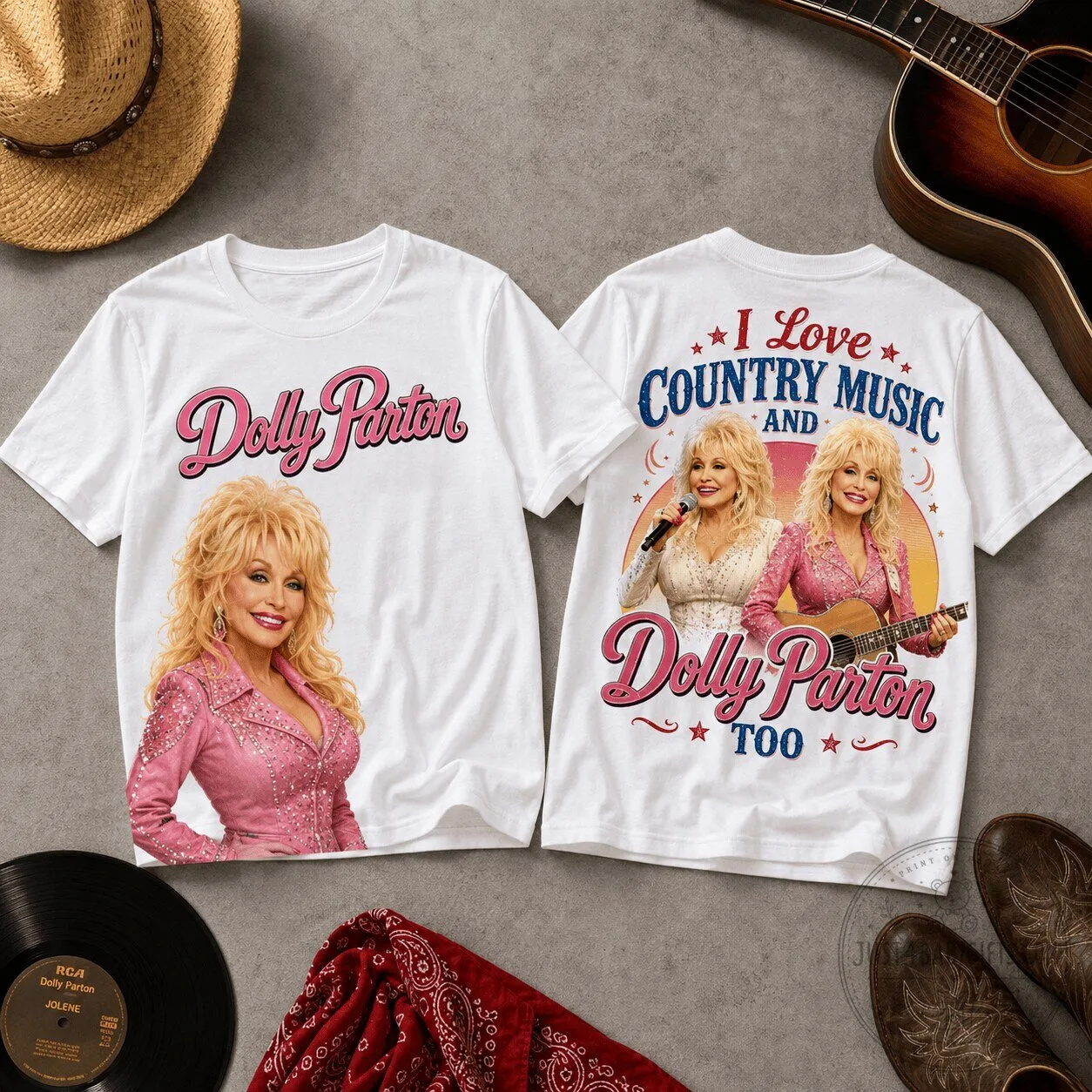 Dolly Parton Country Music Shirt for Women, I Love Dolly Parton Too T-Shirt