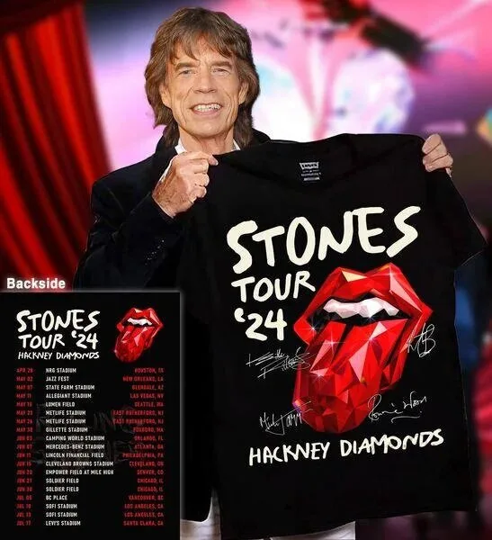 Rolling Stones Hackney Diamonds Tour 2024 Concert T-Shirt