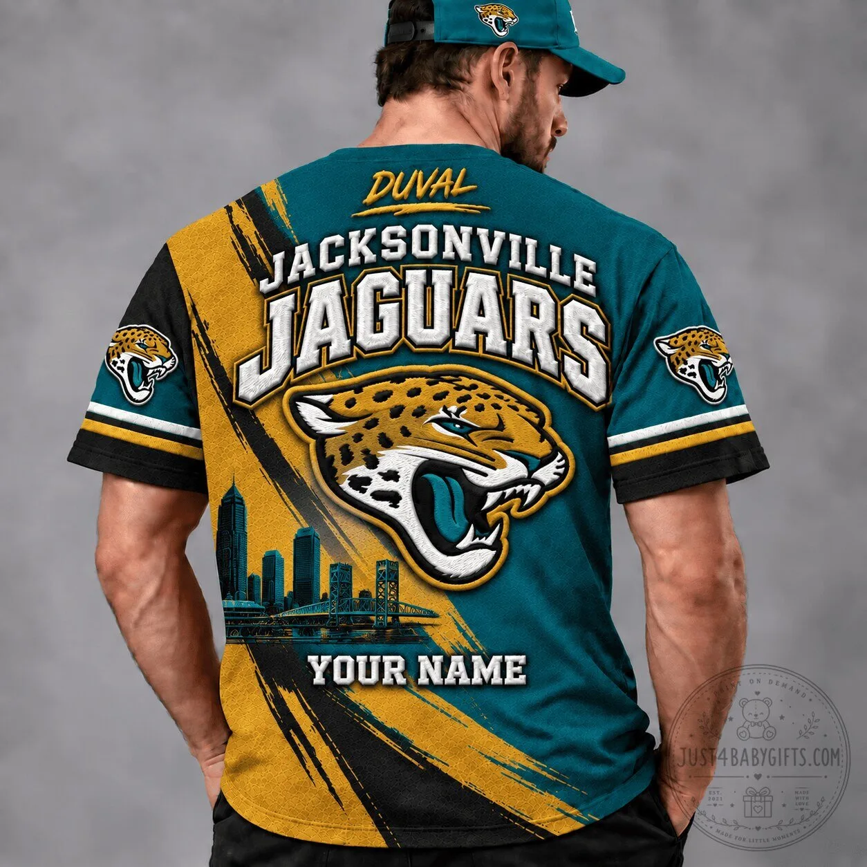 Jacksonville Jaguars National Football League Duval City Skyline T-Shirt