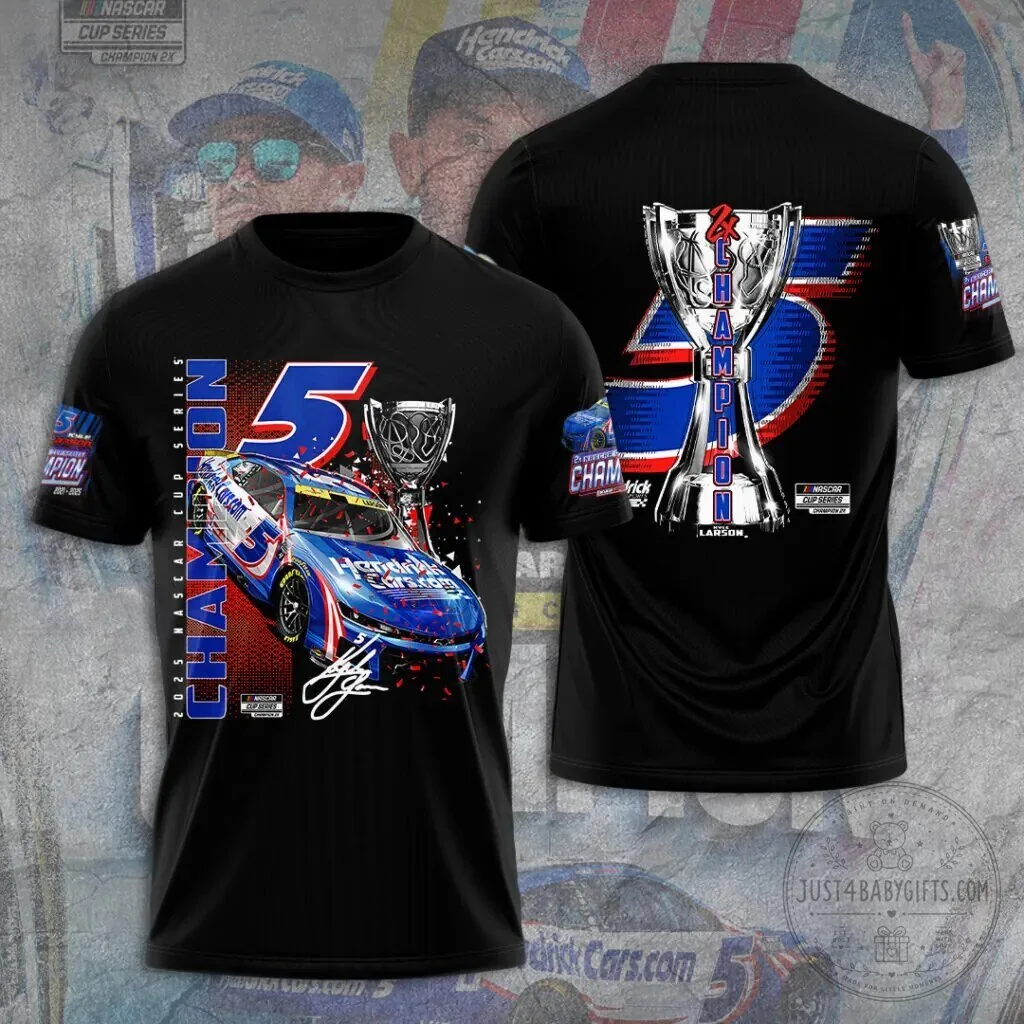 Kyle Larson 2025 NASCAR Cup Series Champion Racing T-Shirt