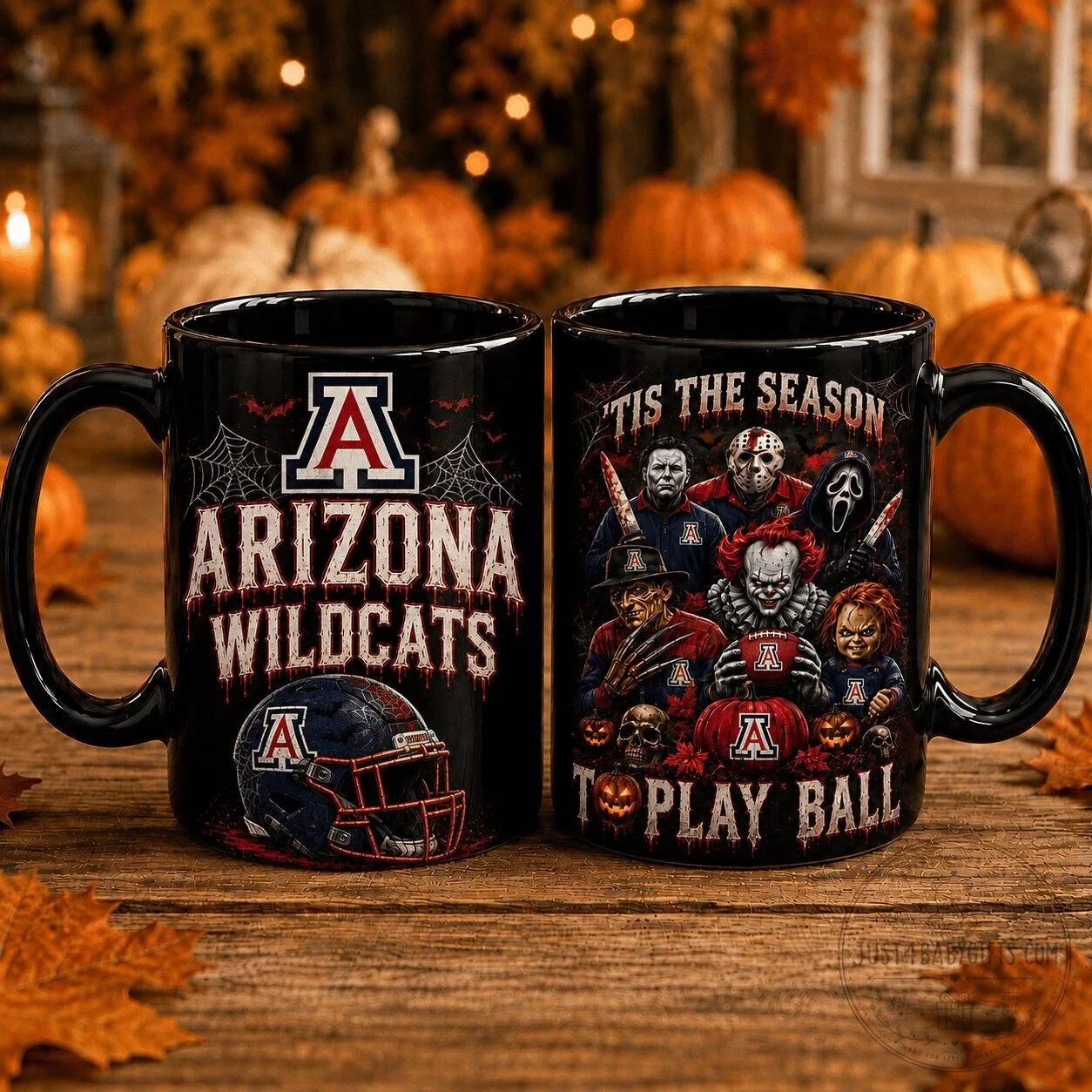 Arizona Wildcats Halloween Horror Movie Slasher Characters Coffee Mug 2 Arizona Wildcats Halloween Horror Movie Slasher Characters Coffee Mug