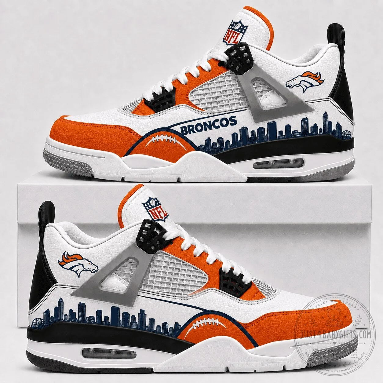 Denver Broncos Air Jordan 4 Sneakers