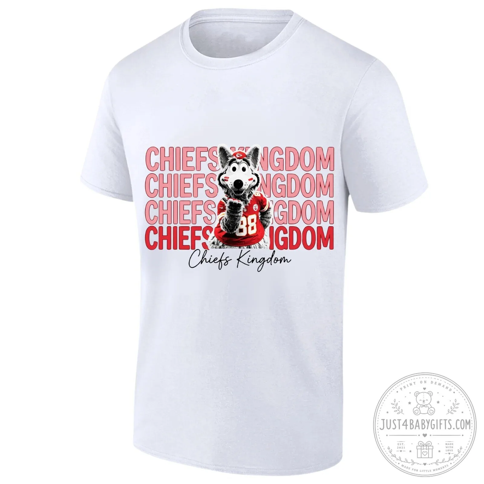 Kansas City Chiefs Kingdom KC Wolf Mascot Football Fan T-Shirt 13 Kansas City Chiefs Kingdom KC Wolf Mascot Football Fan T-Shirt