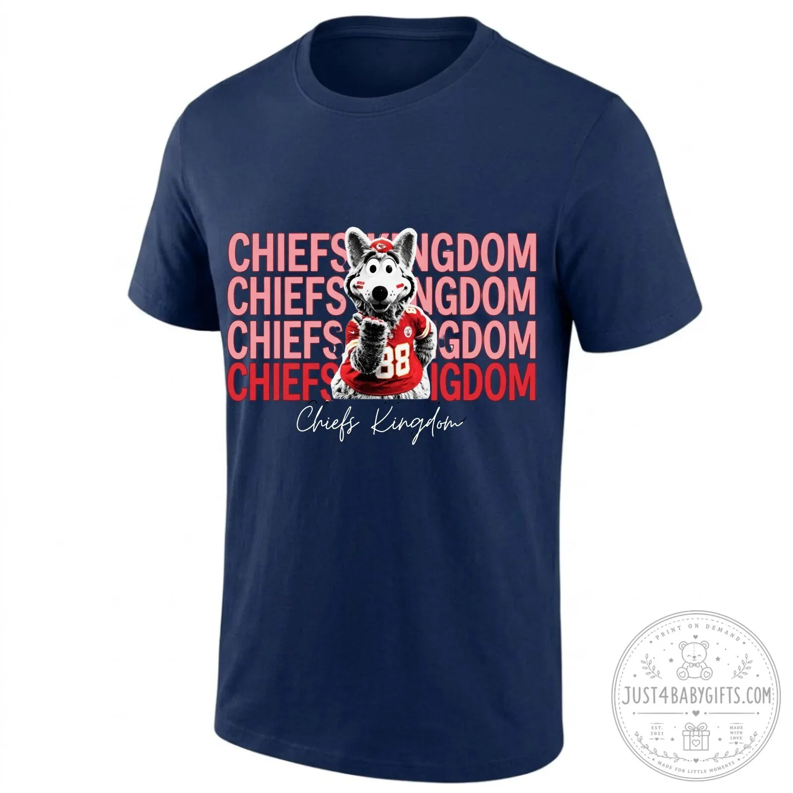 Kansas City Chiefs Kingdom KC Wolf Mascot Football Fan T-Shirt 14 Kansas City Chiefs Kingdom KC Wolf Mascot Football Fan T-Shirt