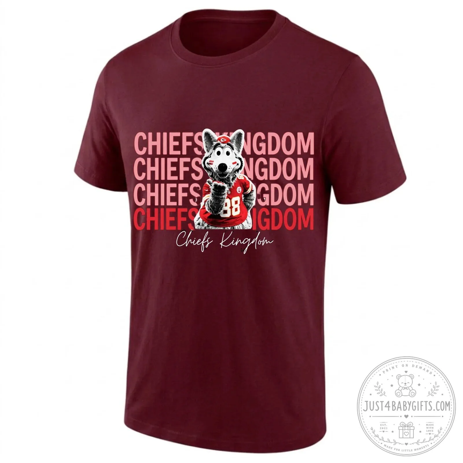 Kansas City Chiefs Kingdom KC Wolf Mascot Football Fan T-Shirt 15 Kansas City Chiefs Kingdom KC Wolf Mascot Football Fan T-Shirt