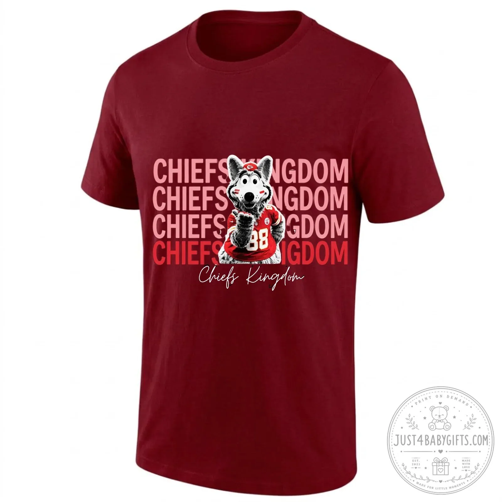 Kansas City Chiefs Kingdom KC Wolf Mascot Football Fan T-Shirt 16 Kansas City Chiefs Kingdom KC Wolf Mascot Football Fan T-Shirt