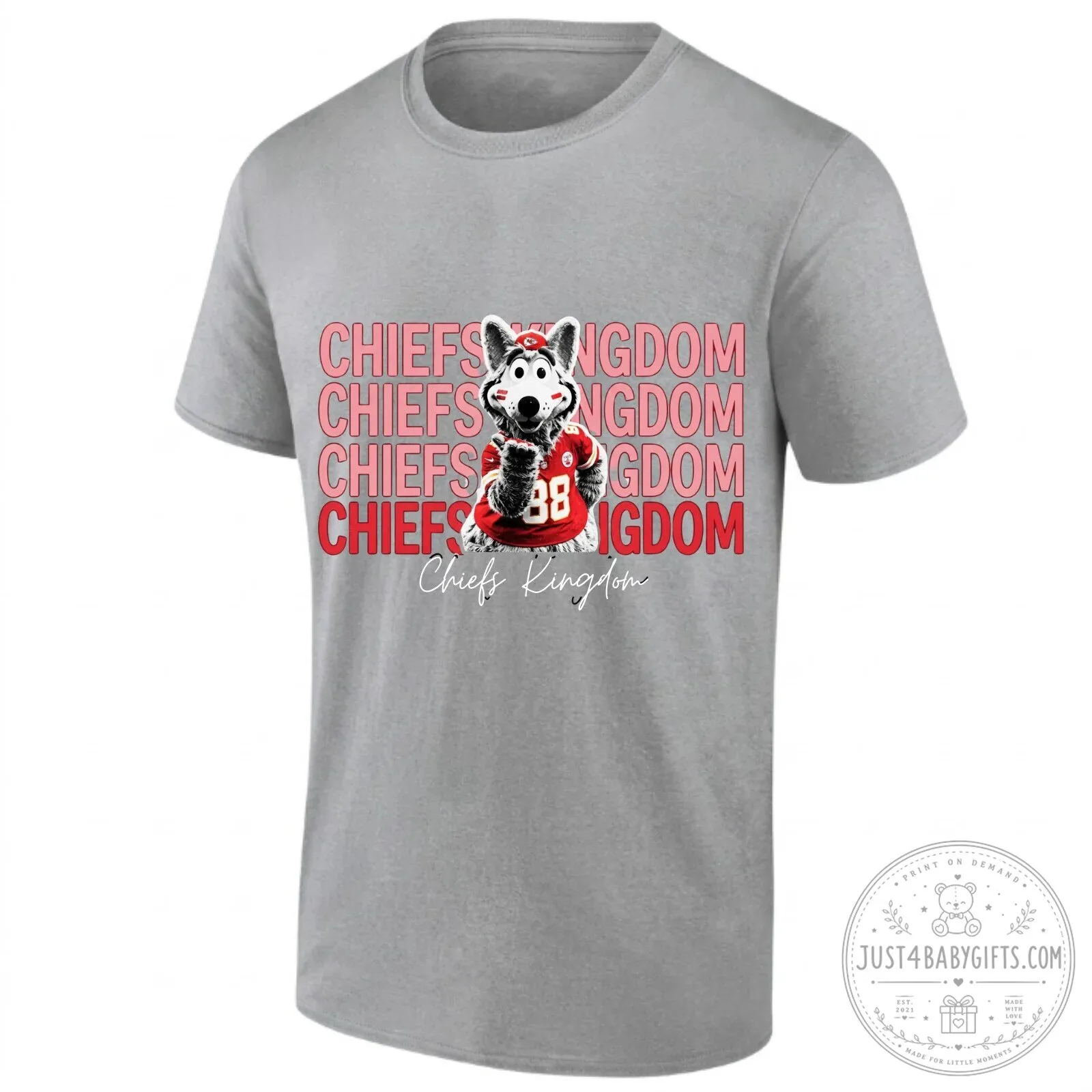Kansas City Chiefs Kingdom KC Wolf Mascot Football Fan T-Shirt 17 Kansas City Chiefs Kingdom KC Wolf Mascot Football Fan T-Shirt