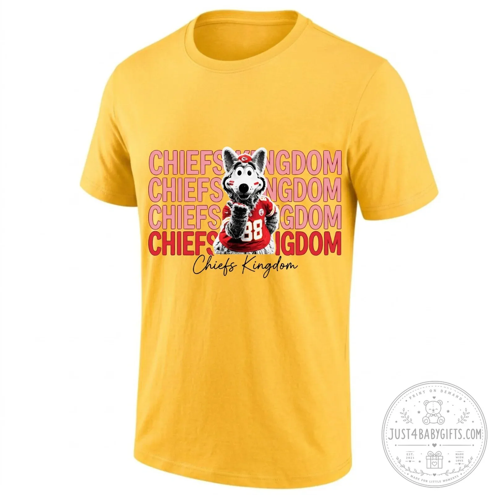 Kansas City Chiefs Kingdom KC Wolf Mascot Football Fan T-Shirt 19 Kansas City Chiefs Kingdom KC Wolf Mascot Football Fan T-Shirt