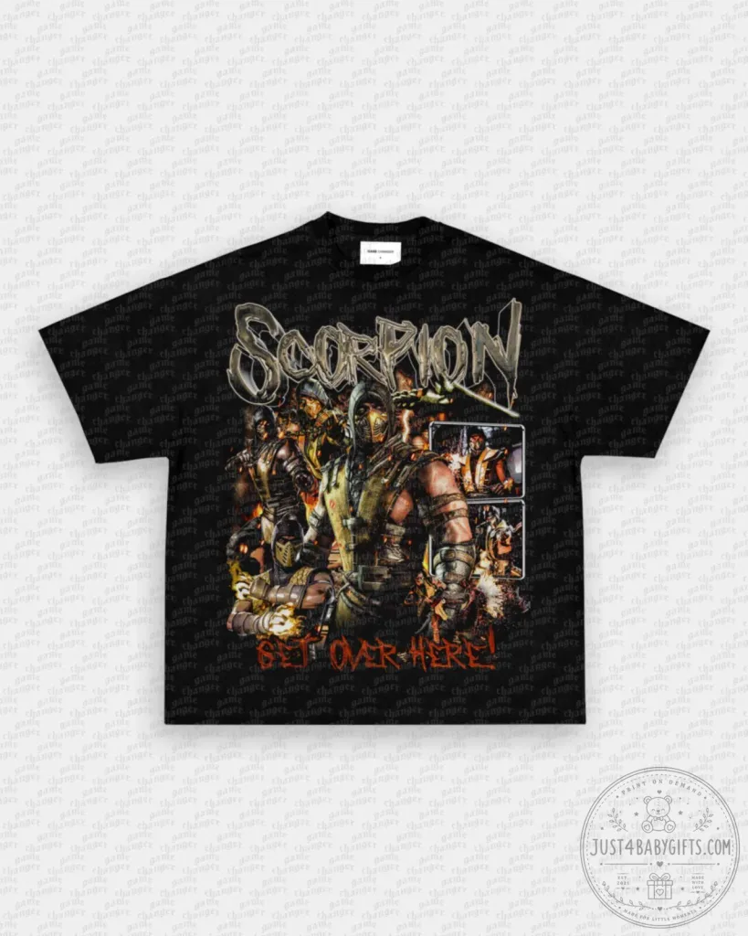 Mortal Kombat Scorpion Get Over Here! Video Game T-Shirt