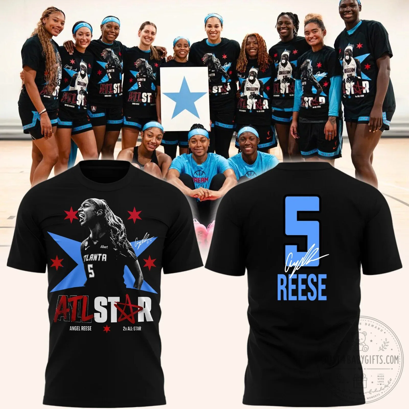 Angel Reese Atlanta Dream All-Star Basketball T-Shirt
