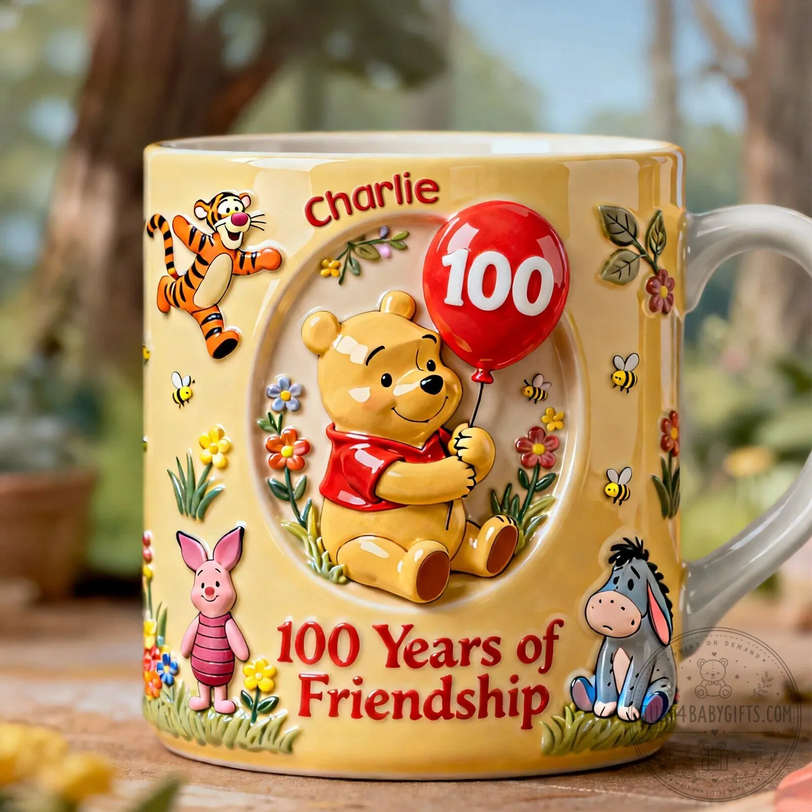 Winnie The Pooh 100 Years of Friendship Personalized Coffee Mug 1 Winnie The Pooh 100 Years of Friendship Personalized Coffee Mug