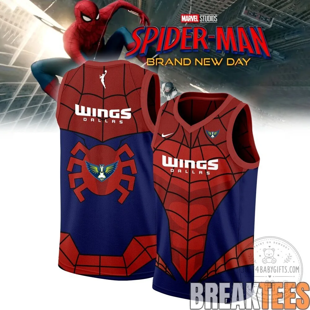 Spider-Man Dallas Wings Basketball Jersey Marvel Comics Superhero Apparel