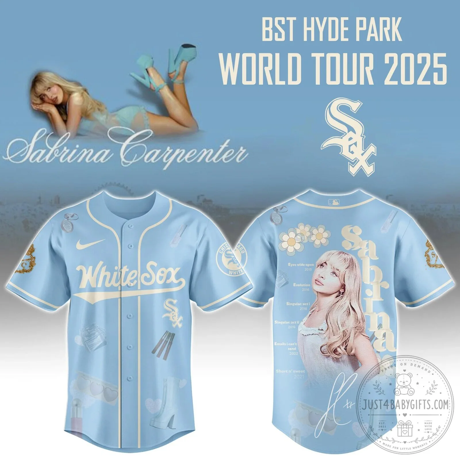 Sabrina Carpenter Baseball Jersey from the Short N Sweet Tour