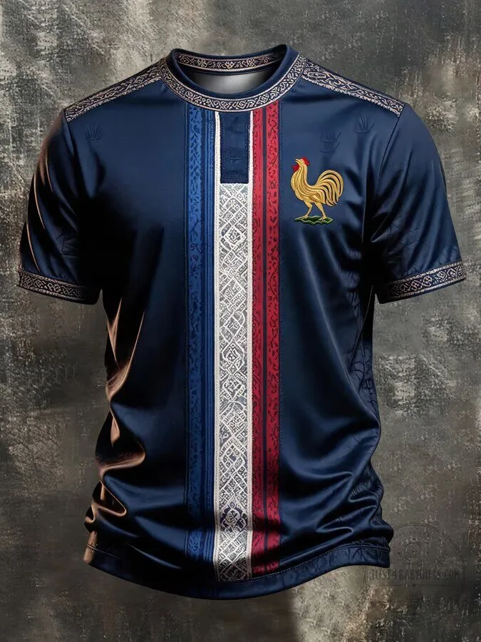 France Soccer Team Jersey for Men, Quick-Dry Casual Short Sleeve Shirt