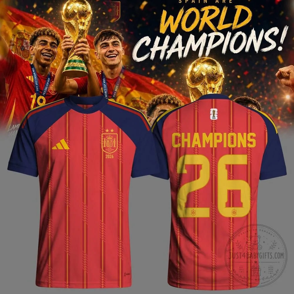 2026 World Cup Champions Soccer Jersey for the Spain National Football Team