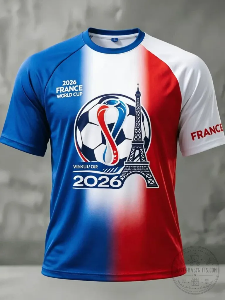 France Football World Cup 2026 Eiffel Tower Graphic T-Shirt