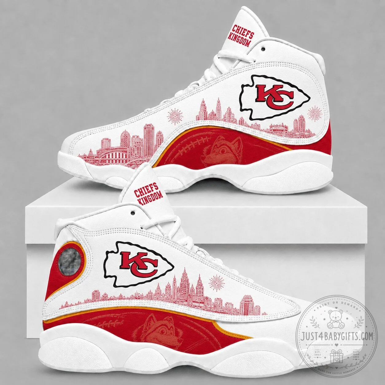 Kansas City Chiefs Kingdom Skyline High Top Sneakers