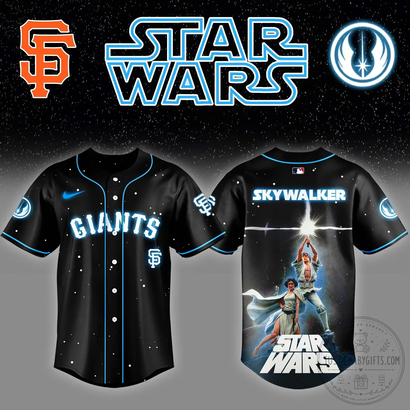 Skywalker Star Wars San Francisco Giants Baseball Jersey