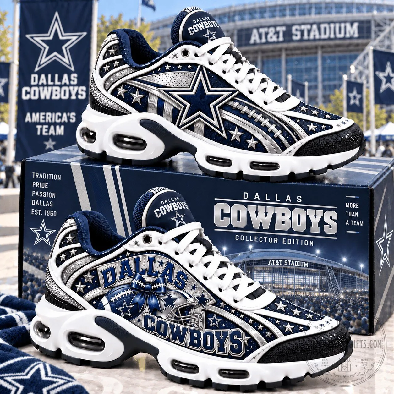 Dallas Cowboys America's Team Star Logo Athletic Sports Shoes 1 Dallas Cowboys America's Team Star Logo Athletic Sports Shoes