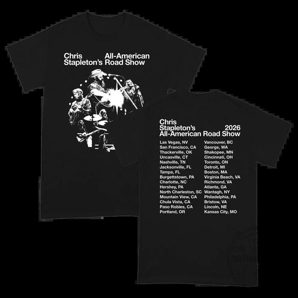 All-American Road Show 2026 T-Shirt for Chris Stapleton Concert Tour