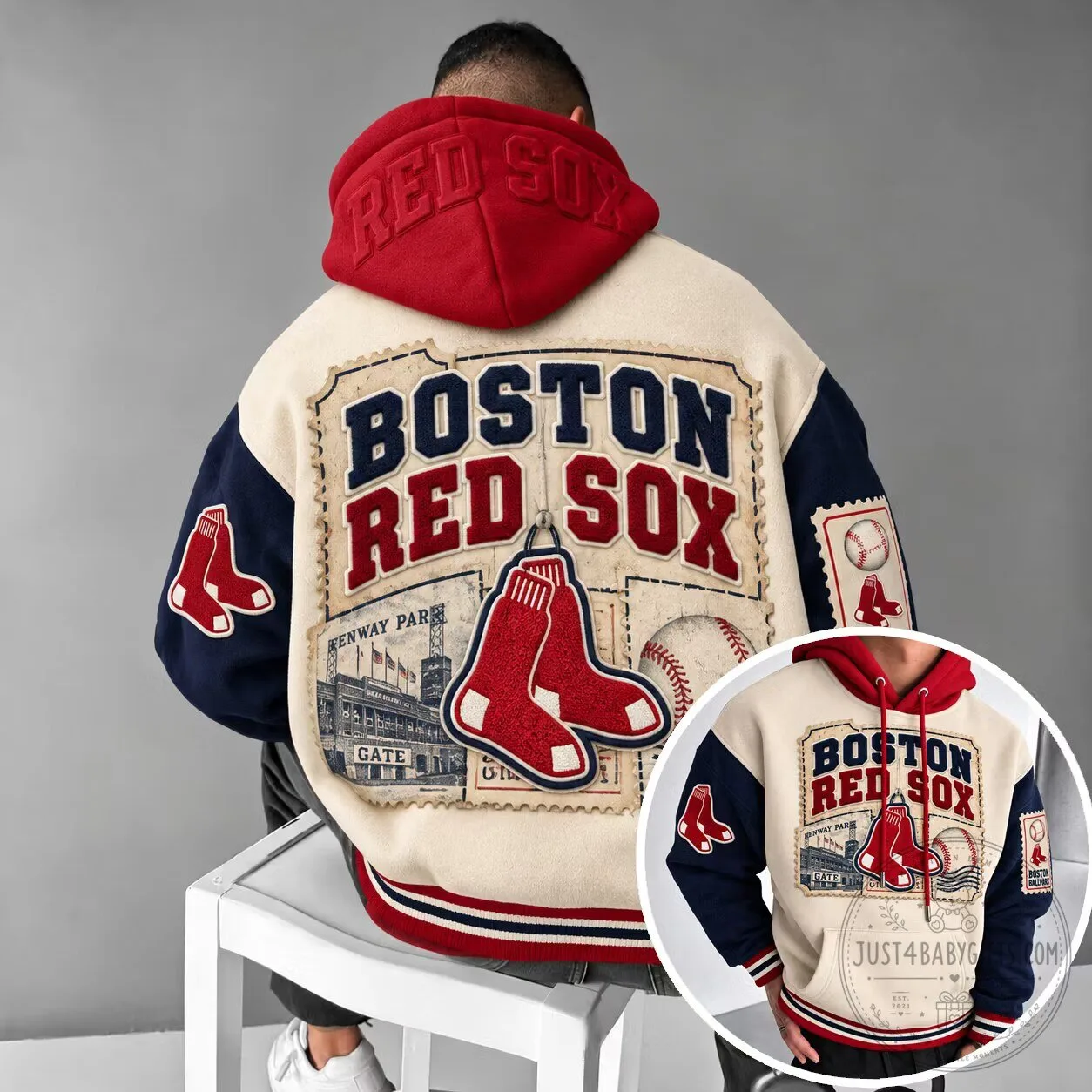Boston Red Sox Baseball Team Fan Apparel Hoodie Sweatshirt for Men and Women
