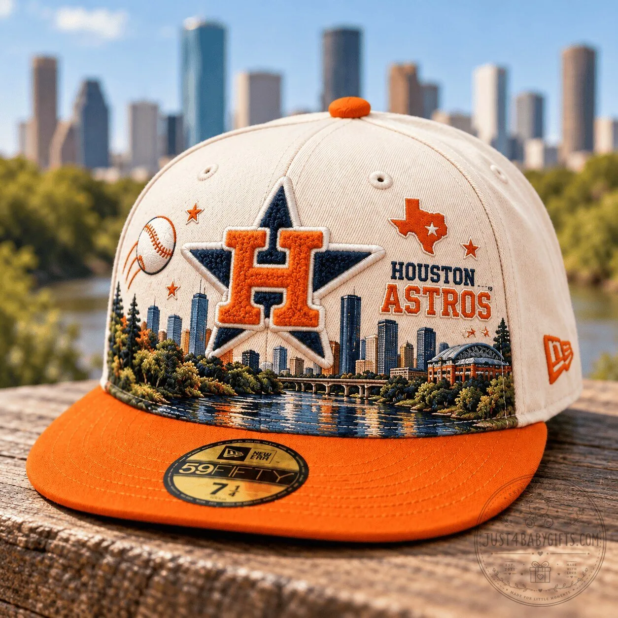 Houston Astros Baseball Team Skyline Embroidered Cap Hat