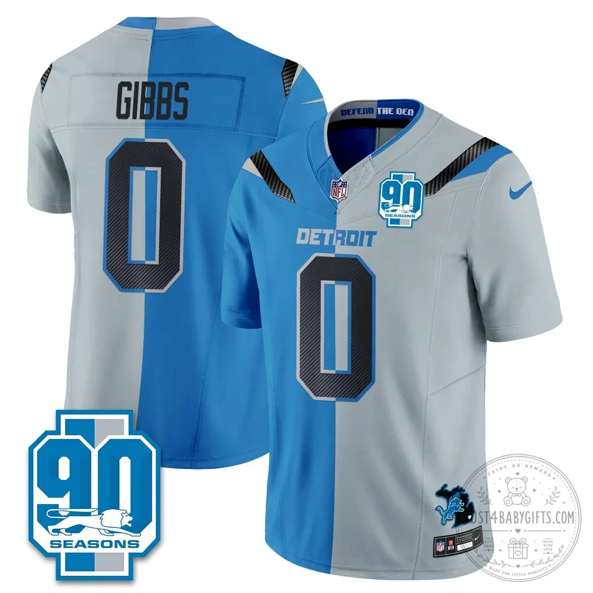 Split Edition Vapor Football Jersey for Jahmyr Gibbs - Detroit Lions