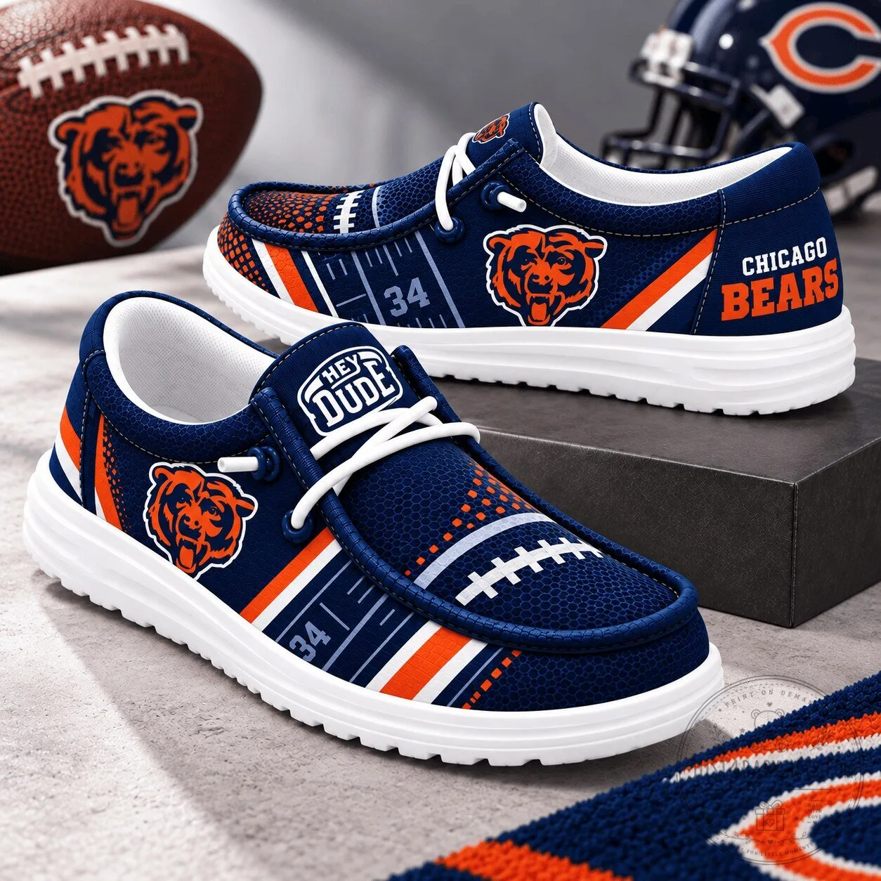 Chicago Bears NFL Football Team Logo Fan Shoes