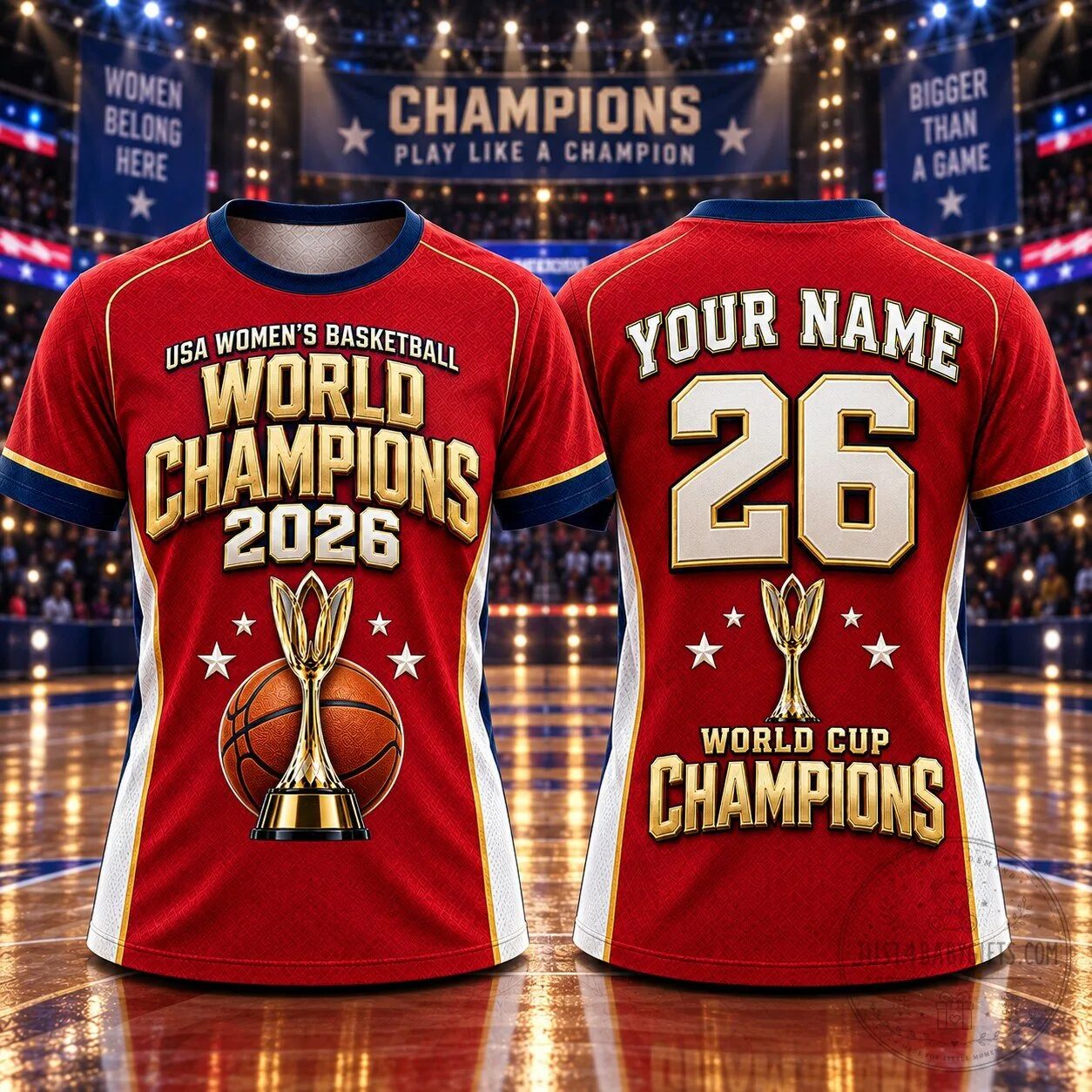 USA Women's Basketball World Champions 2026 Basketball Fan Shirt