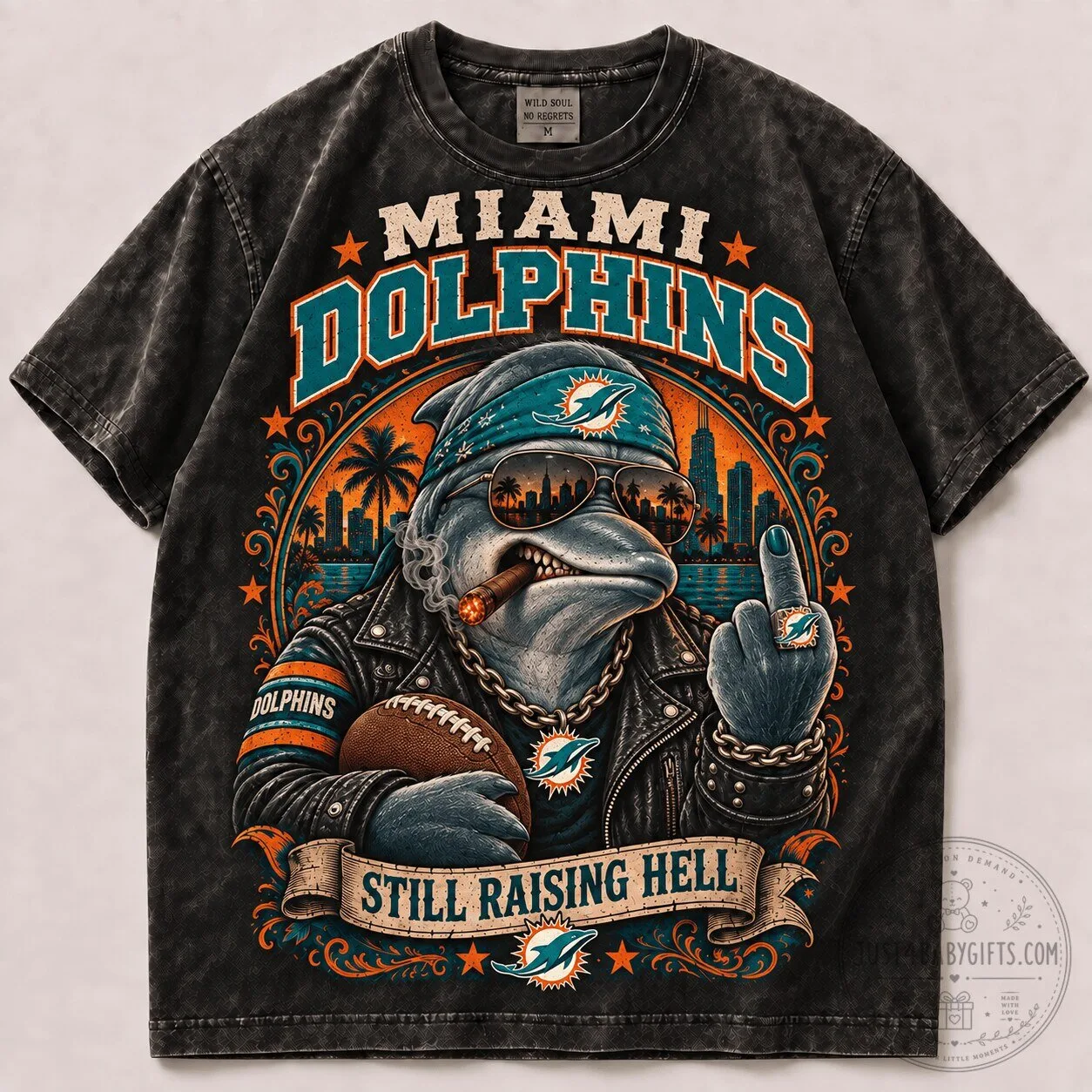 Miami Dolphins Still Raising Hell Vintage 1D Fan T-Shirt