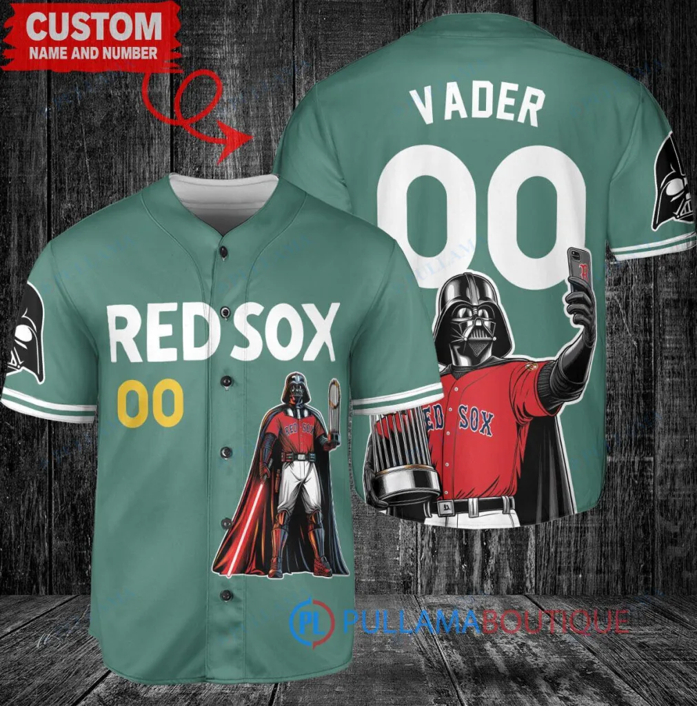 Boston Red Sox Baseball Darth Vader Star Wars World Series Trophy Custom Baseball Jersey