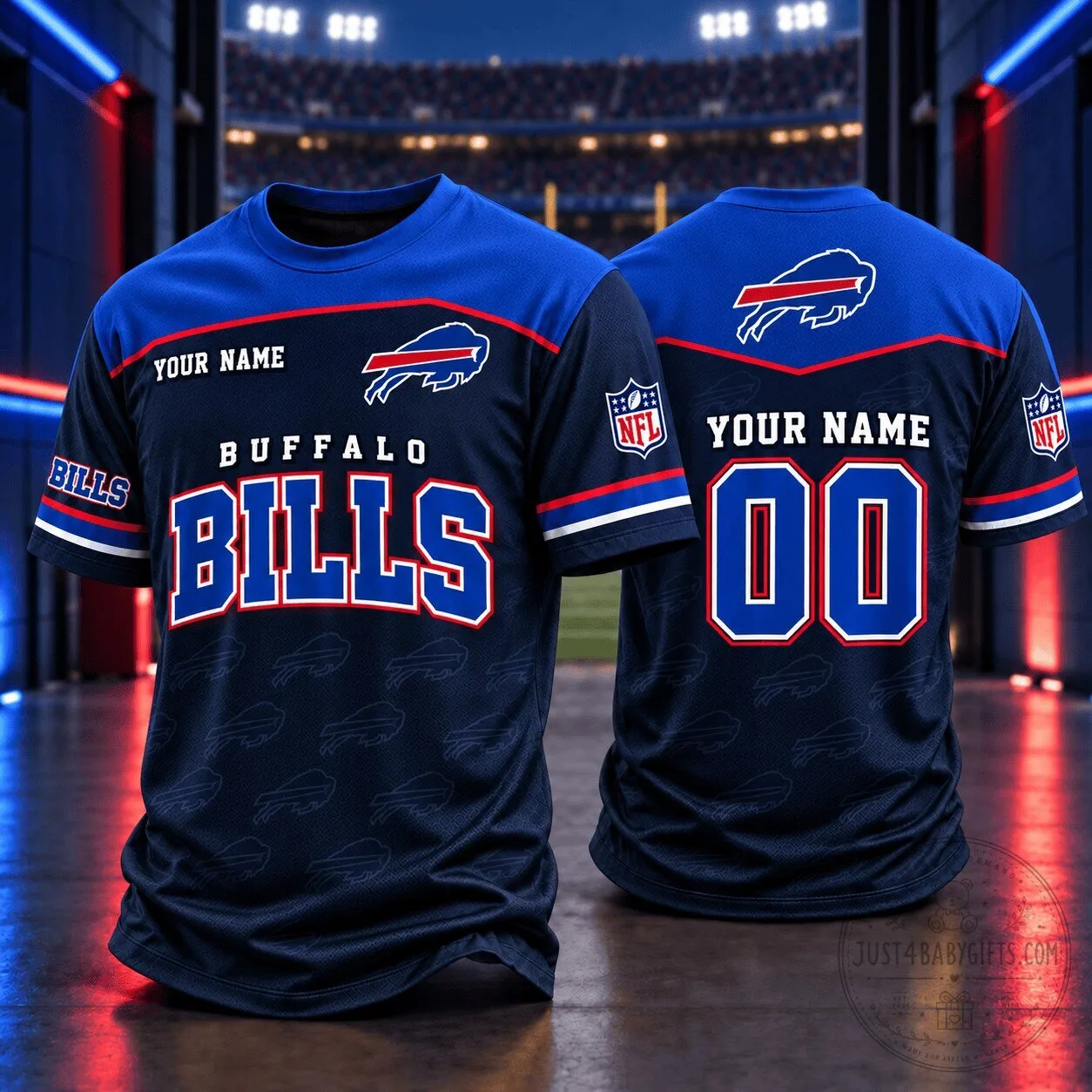 Buffalo Bills NFL Personalized Blue Fan T-Shirt