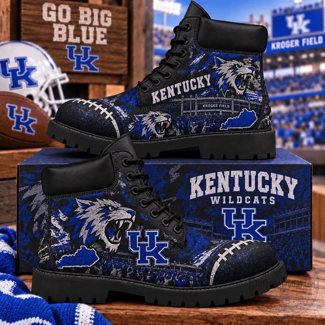 Kentucky Wildcats Football Team Fan High-Top Boots