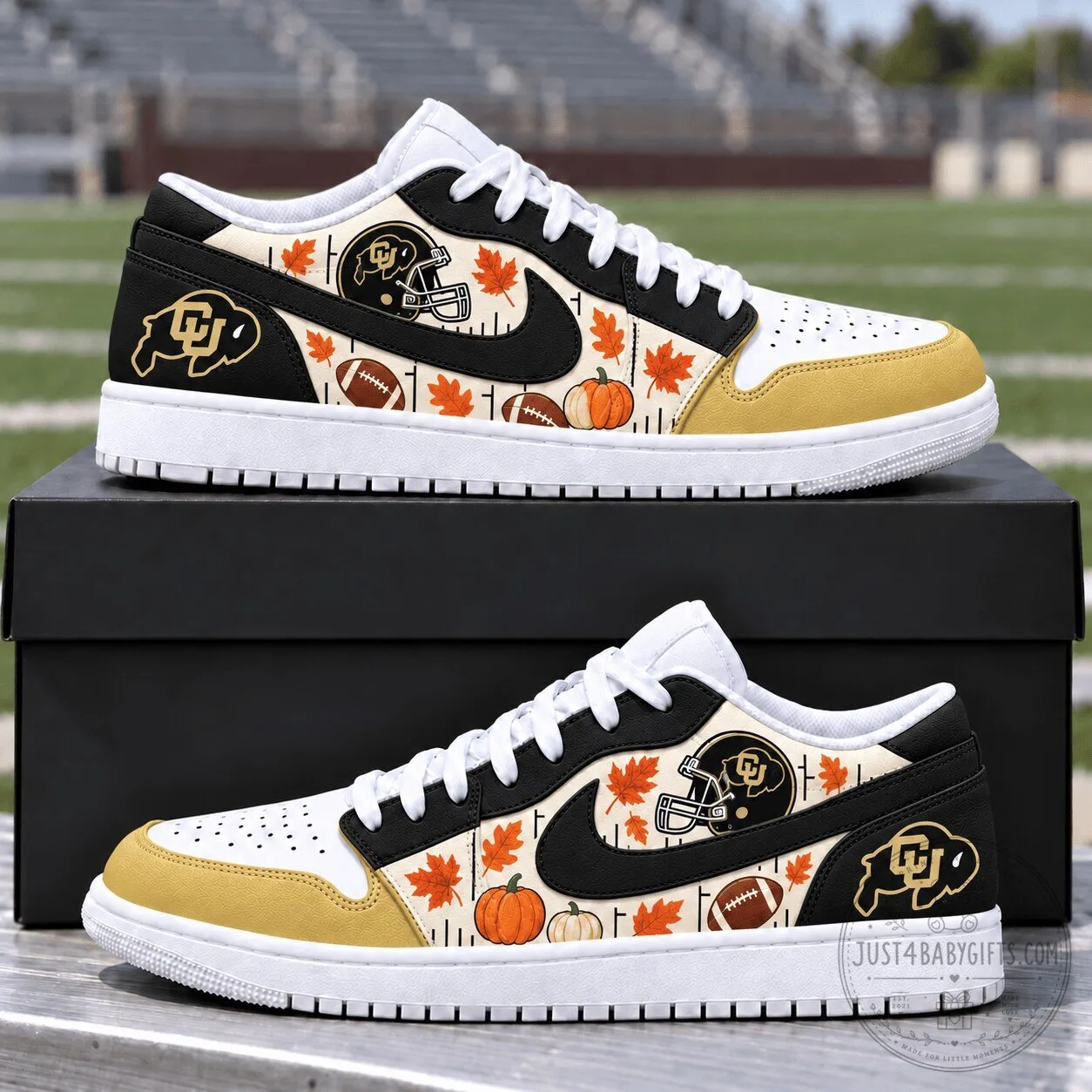Colorado Buffaloes Fall Vibe Football Team Custom Print Low Top Shoes
