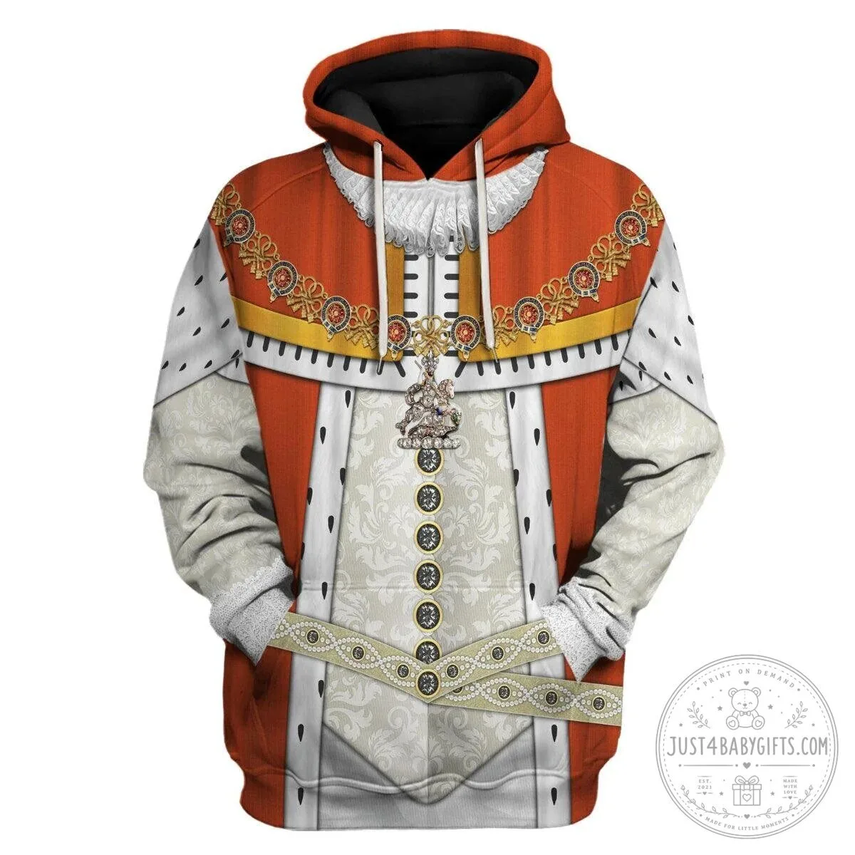 King James I of England Royal Robes Costume Hoodie and Pants Set 17 King James I of England Royal Robes Costume Hoodie and Pants Set