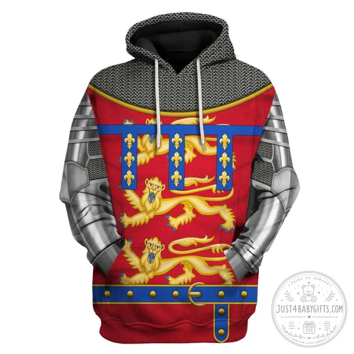 Henry of Grosmont Duke of Lancaster Medieval Knight Armor Costume Hoodie 17 Henry of Grosmont Duke of Lancaster Medieval Knight Armor Costume Hoodie