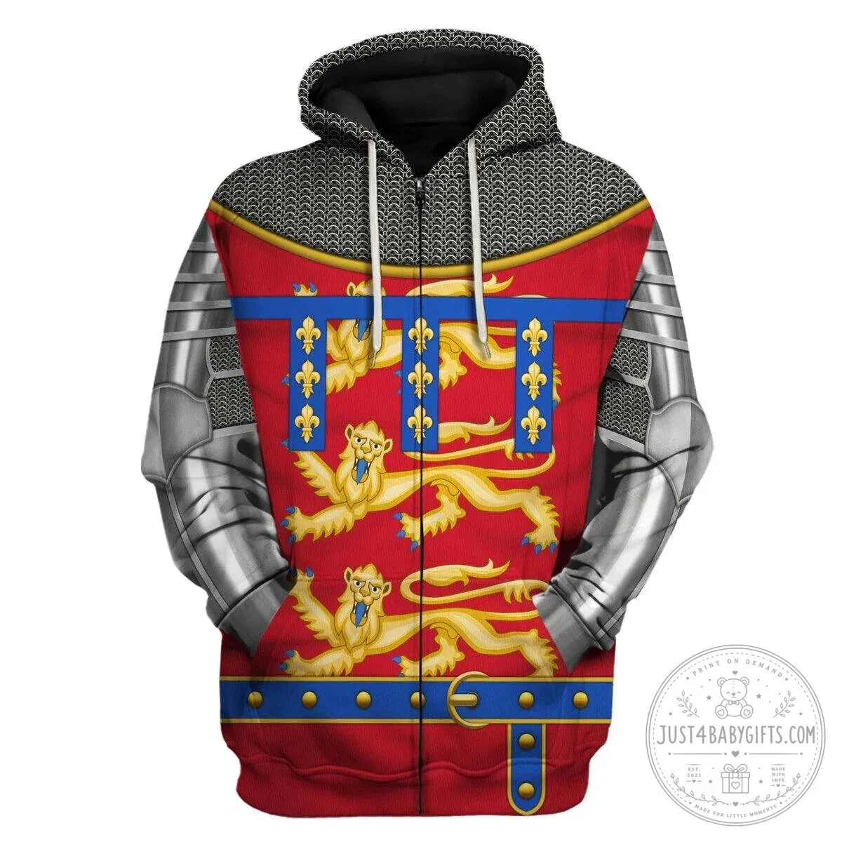 Henry of Grosmont Duke of Lancaster Medieval Knight Armor Costume Hoodie 20 Henry of Grosmont Duke of Lancaster Medieval Knight Armor Costume Hoodie